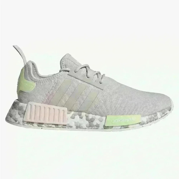 Women’s Sz 7 adidas NMD_R1 Color Splash - Grey Lime W running training sneaker - Picture 5 of 10